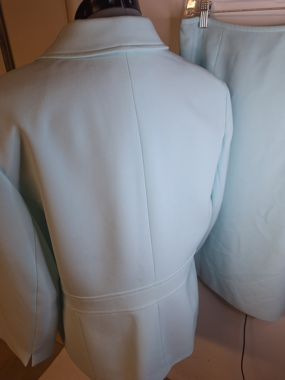 Kasper Evan Pacone Sea Green Women's Blazer Size 14 and Skirt Size 12 SET - Picture 3 of 7